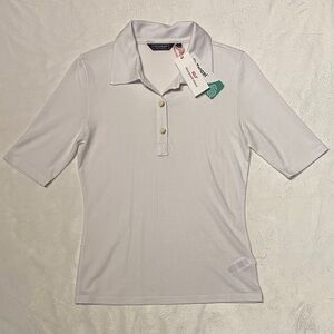 Vineyard Vines White Golf Polo Button Down Collared Shirt NWT